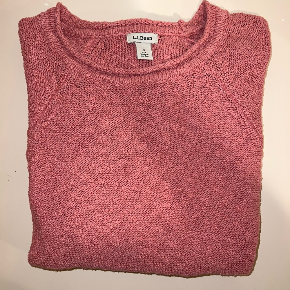 L.L. Bean Dusty Rose Knit Pullover